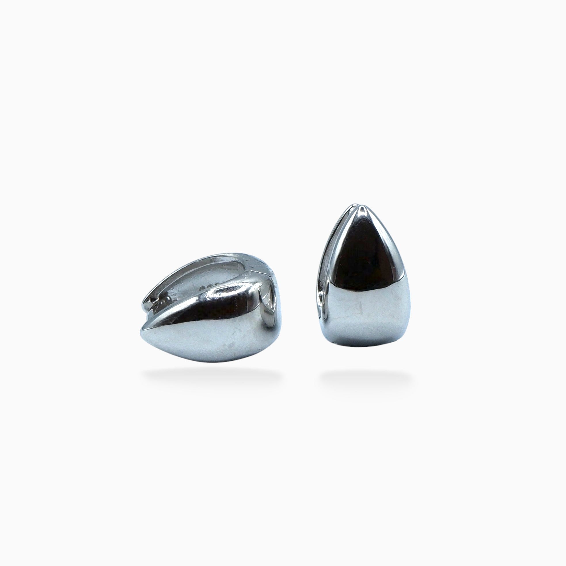 Orecchini goccia bold (argento bianco)