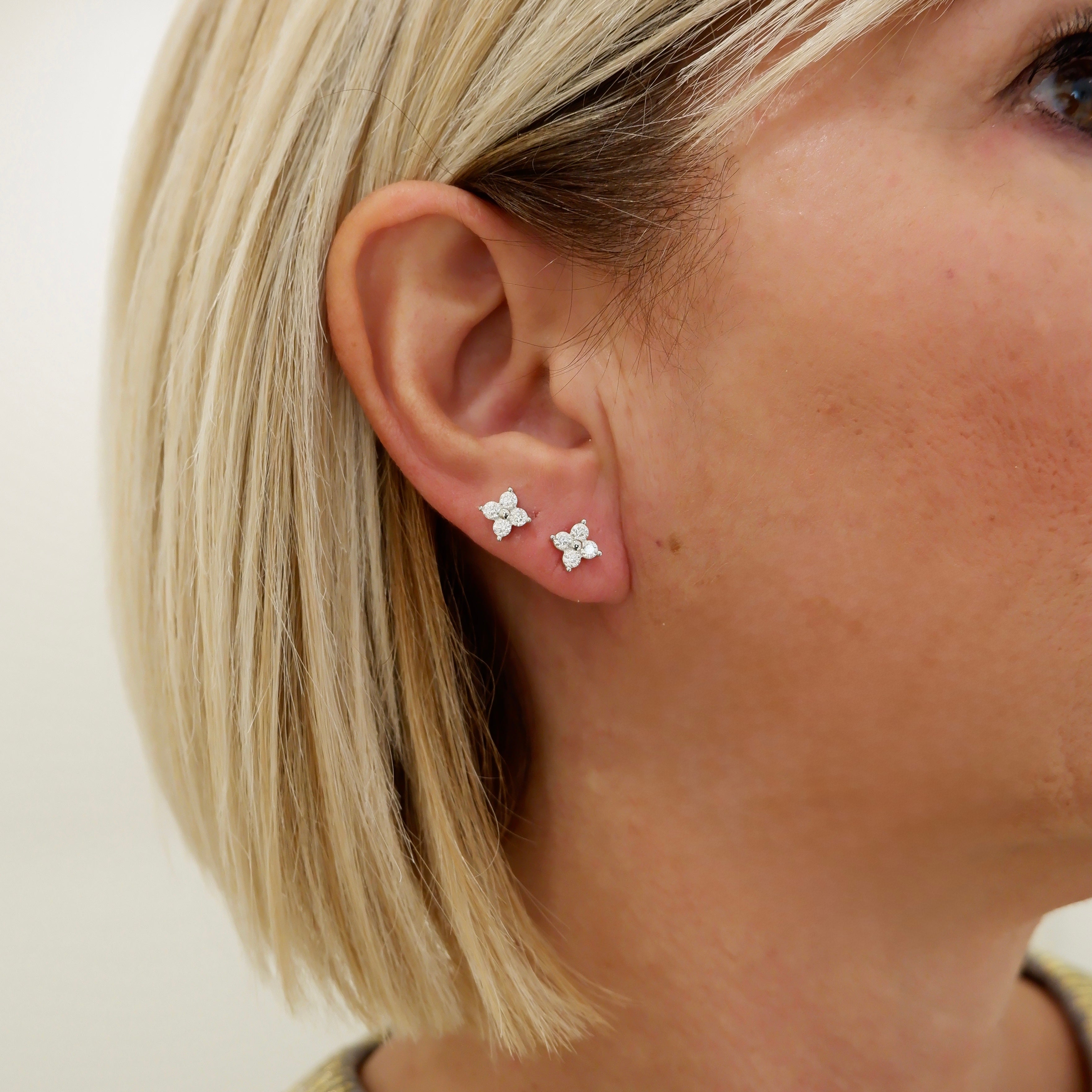 Orecchini margherita (argento bianco)