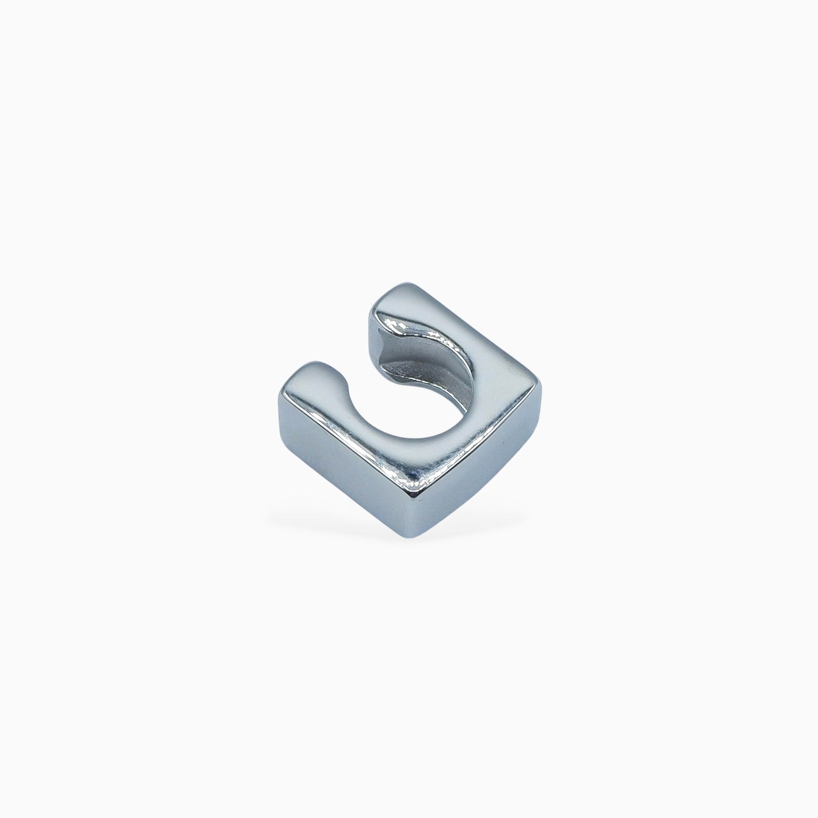 Earcuff cube (argento bianco)