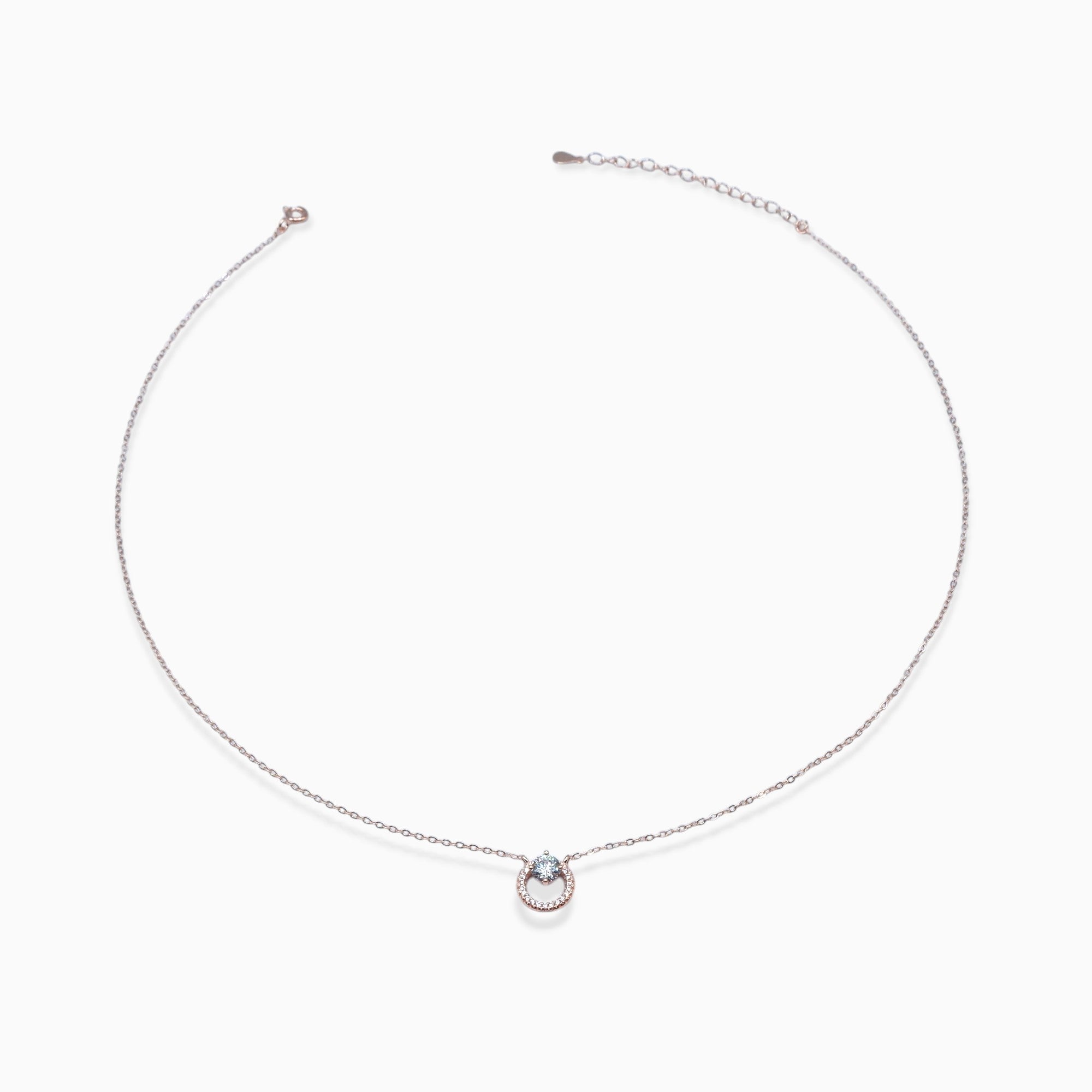 Circle necklace (argento rosè)