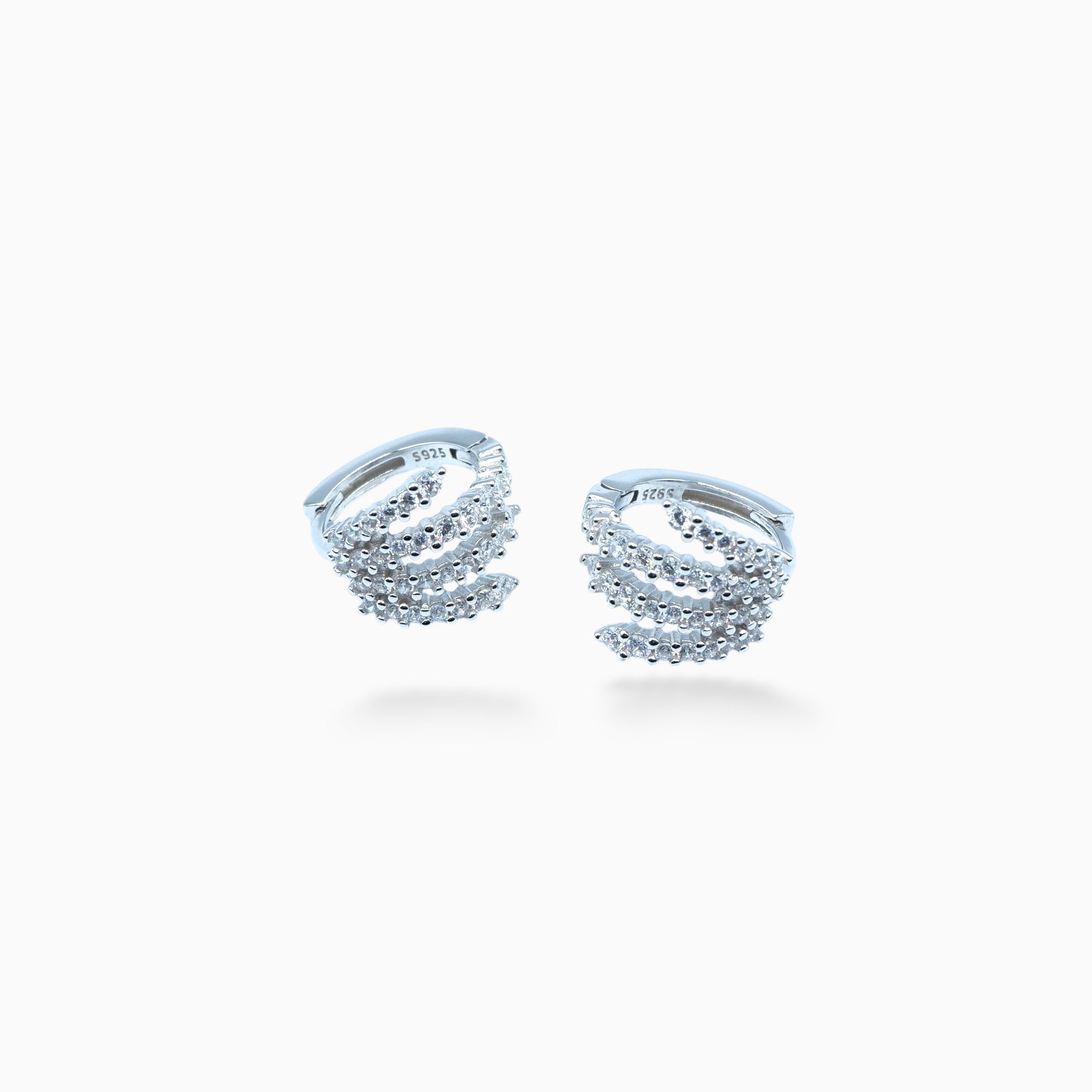 Hoop pavè (Argento bianco)