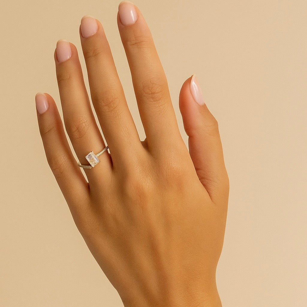 Anello baguette