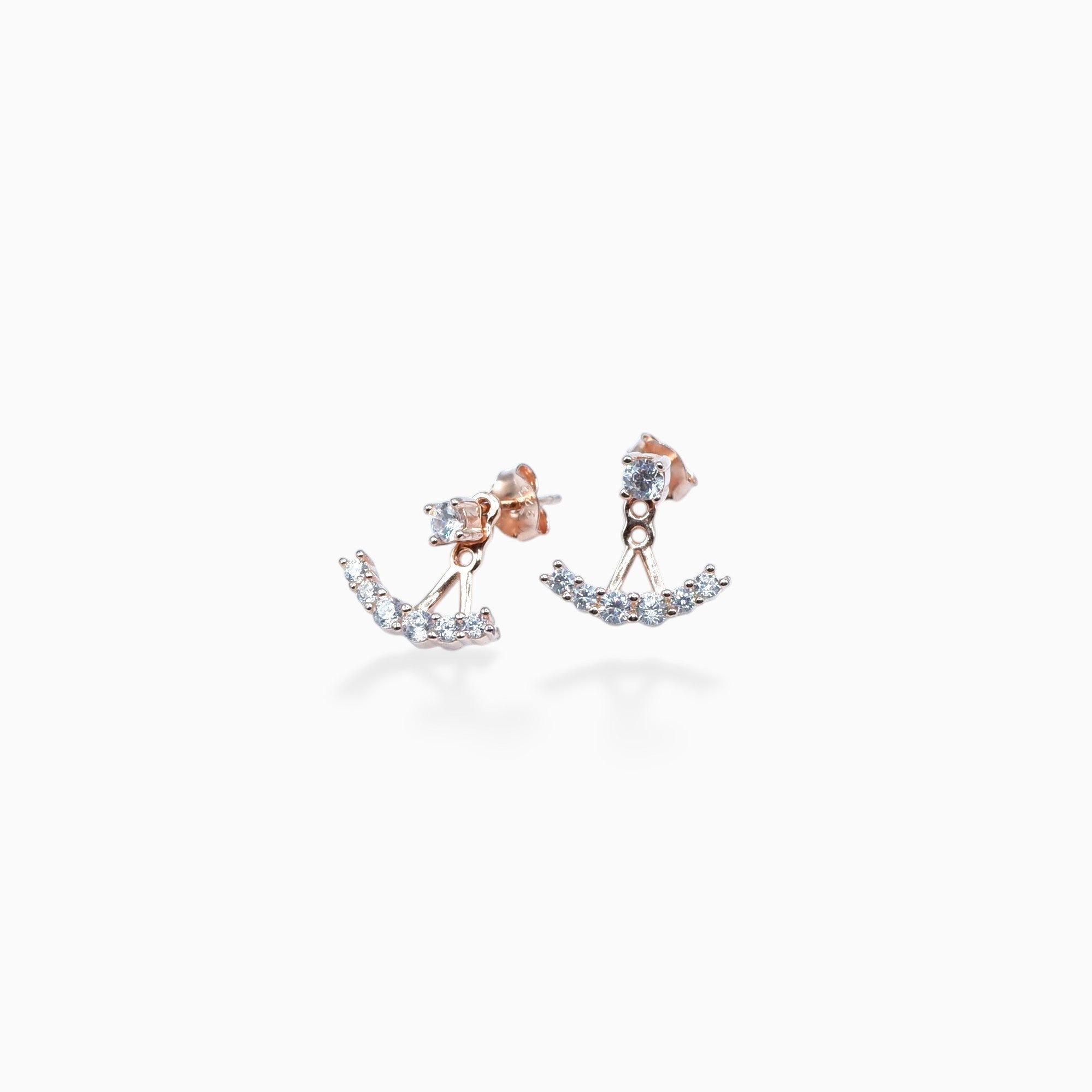 Small circle earrings (argento rosè)