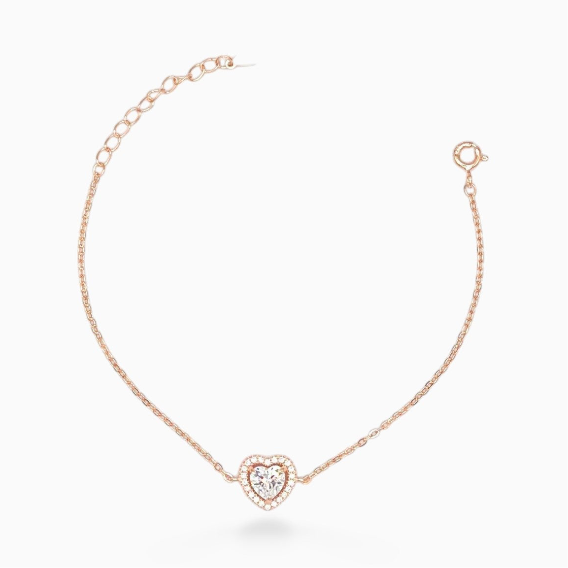 Heart bracelet (Argento rosè)