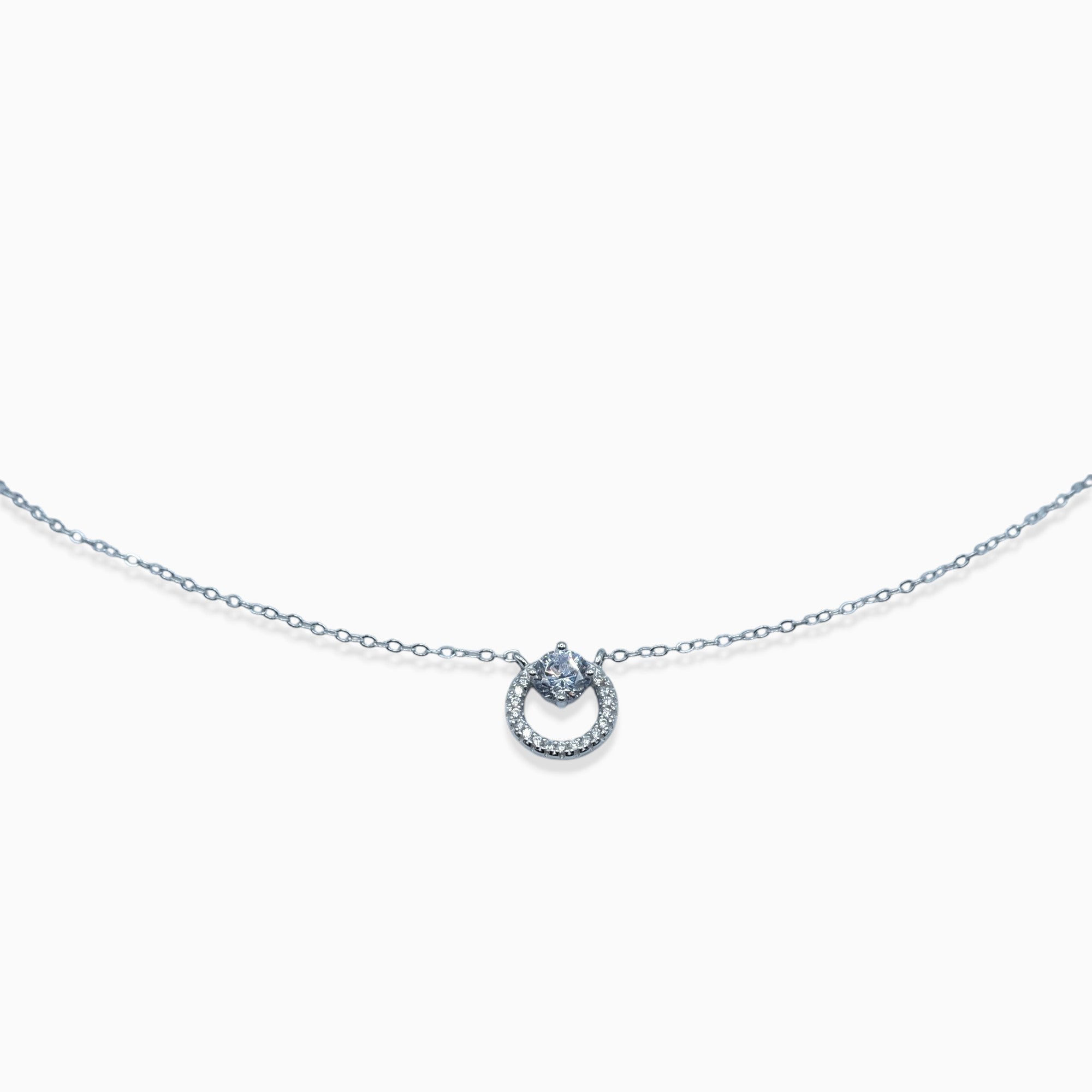 Circle necklace (argento bianco)
