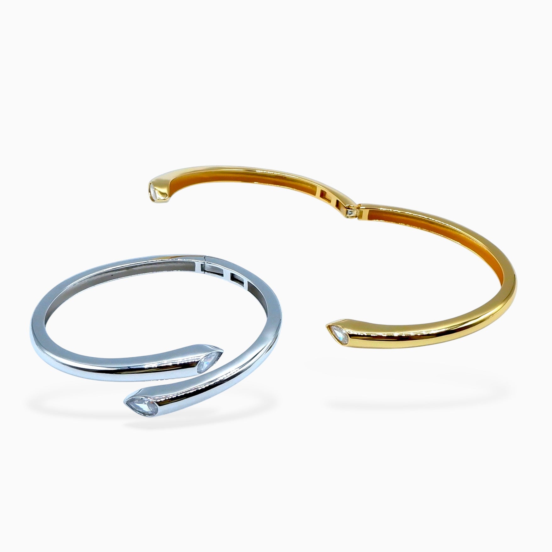 Bracciale rigido bold (argento giallo)
