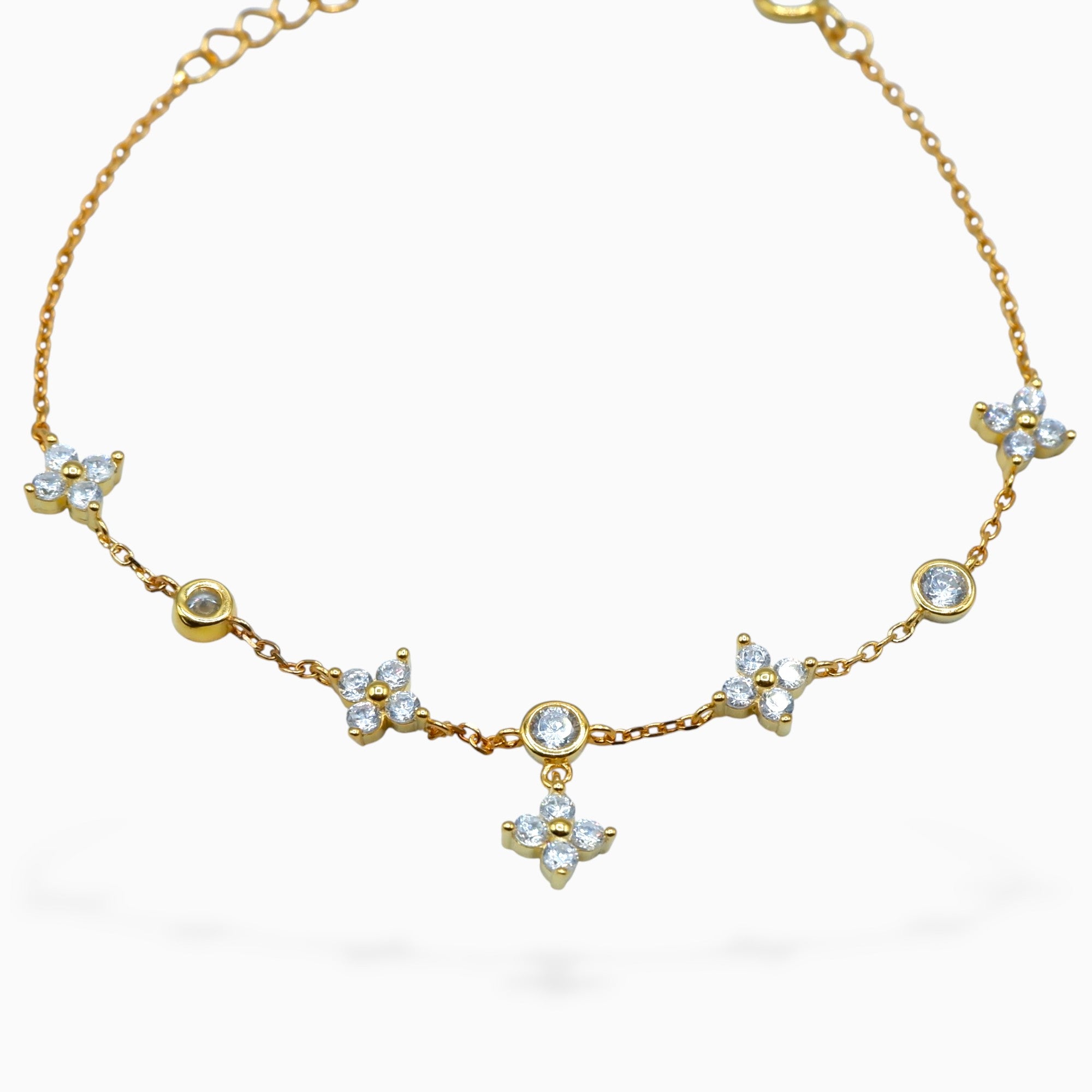 Bracciale margherita (argento giallo)