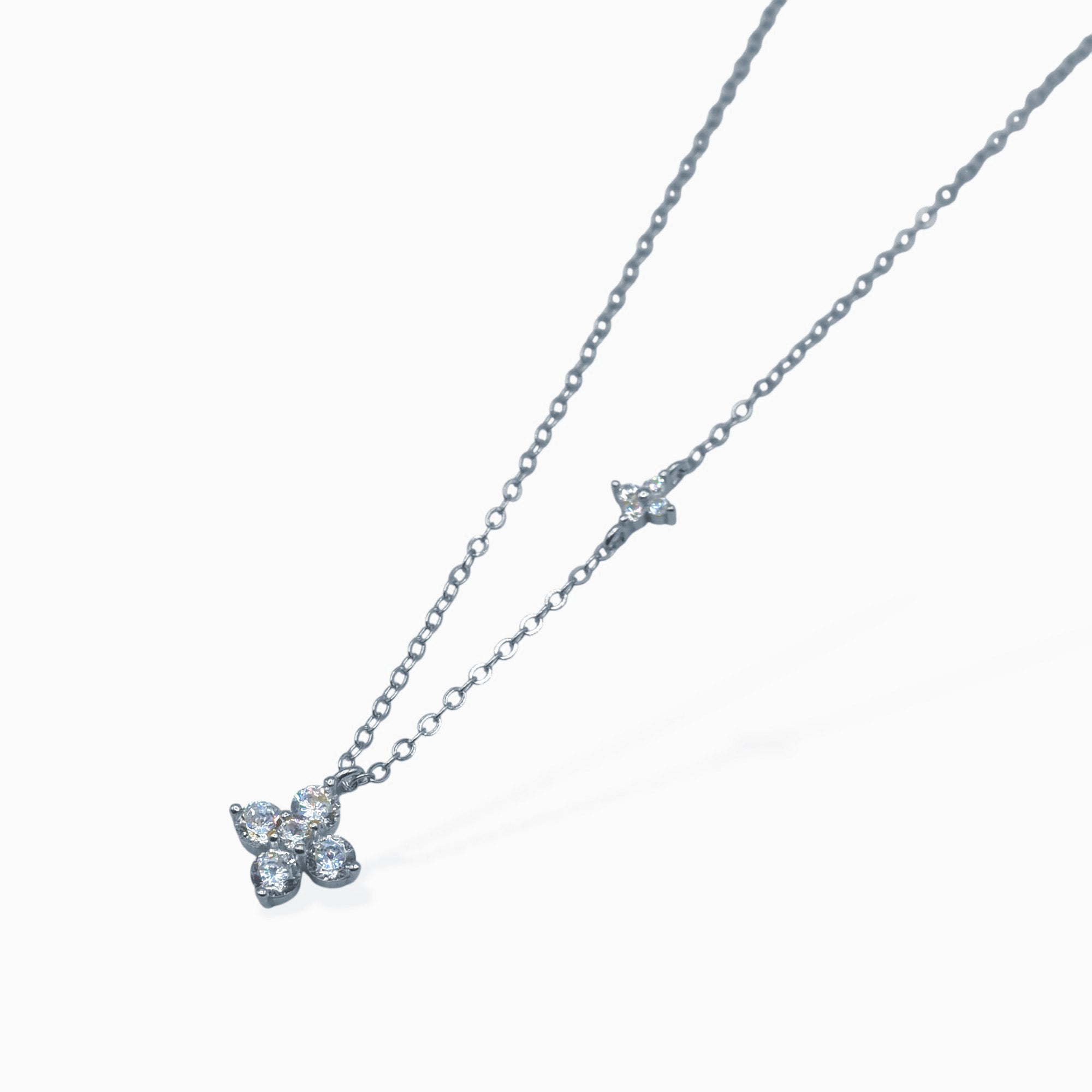 Collana margherita (argento bianco)