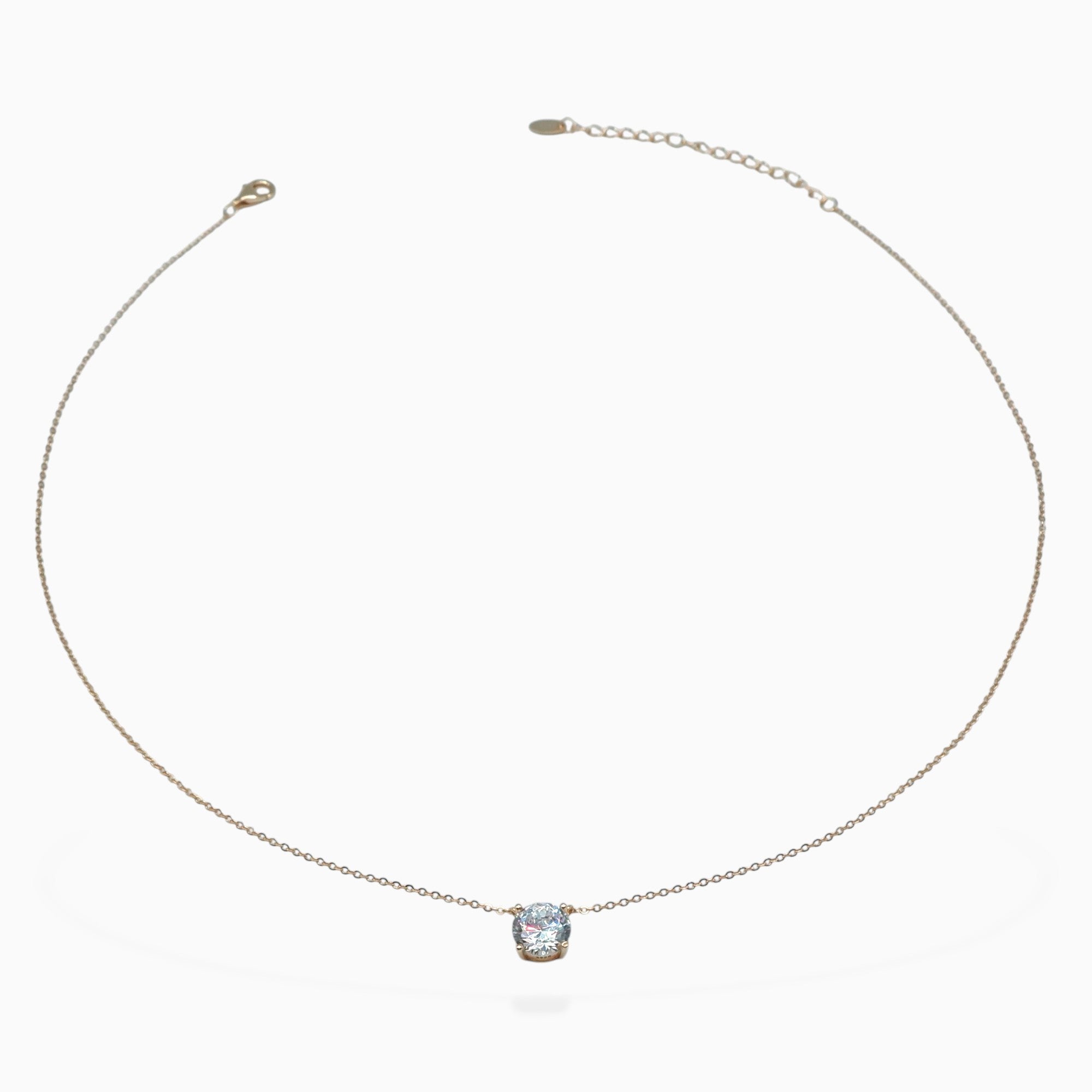 Collana punto luce 2 ct (argento giallo)