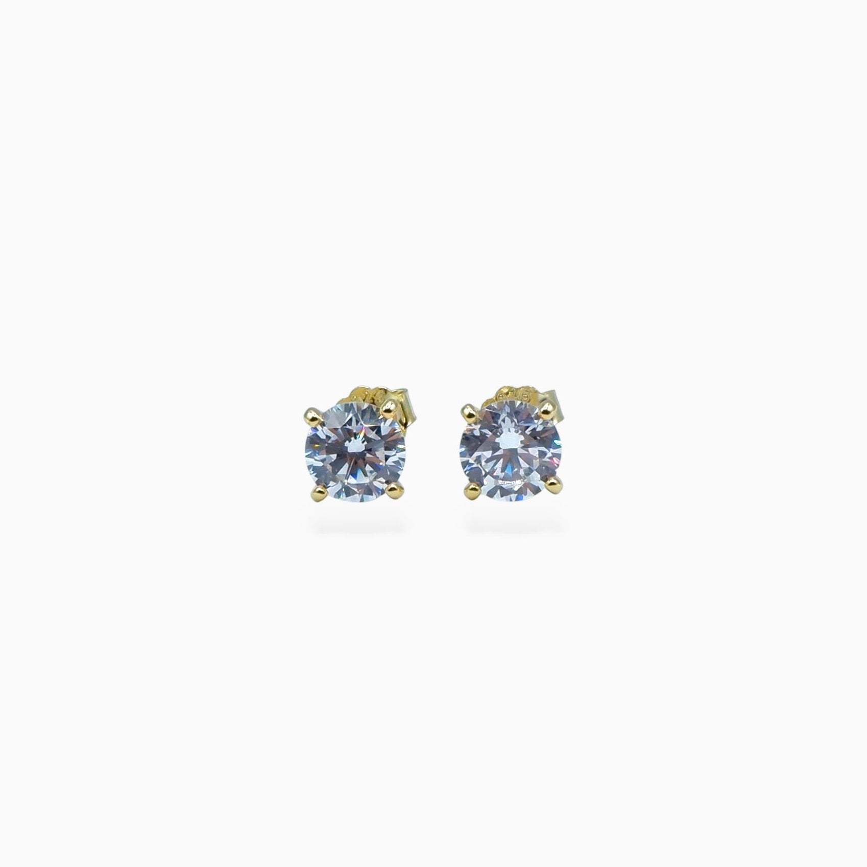 Orecchini punto luce 2 ct (argento giallo)