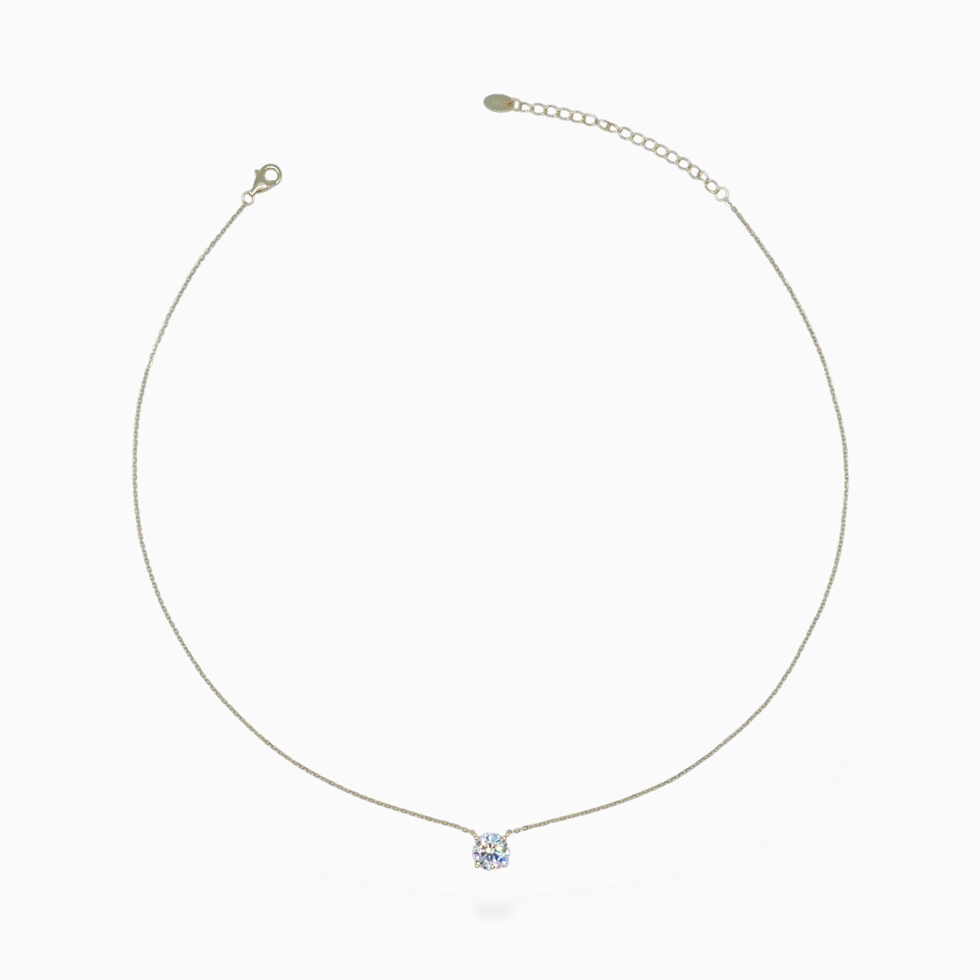 Collana punto luce 2 ct (argento giallo)