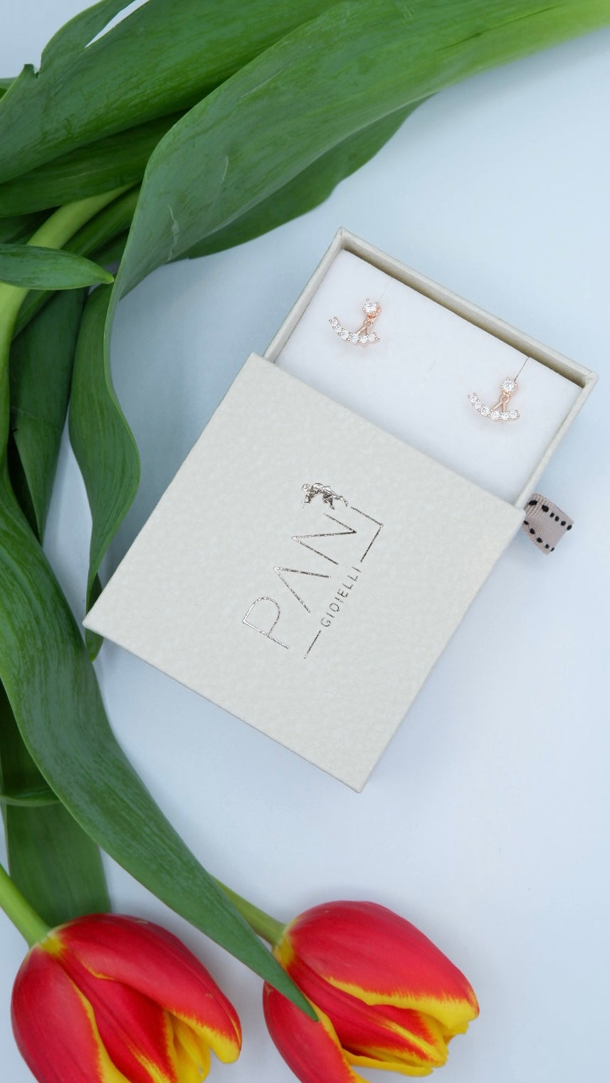 Small circle earrings (argento rosè)