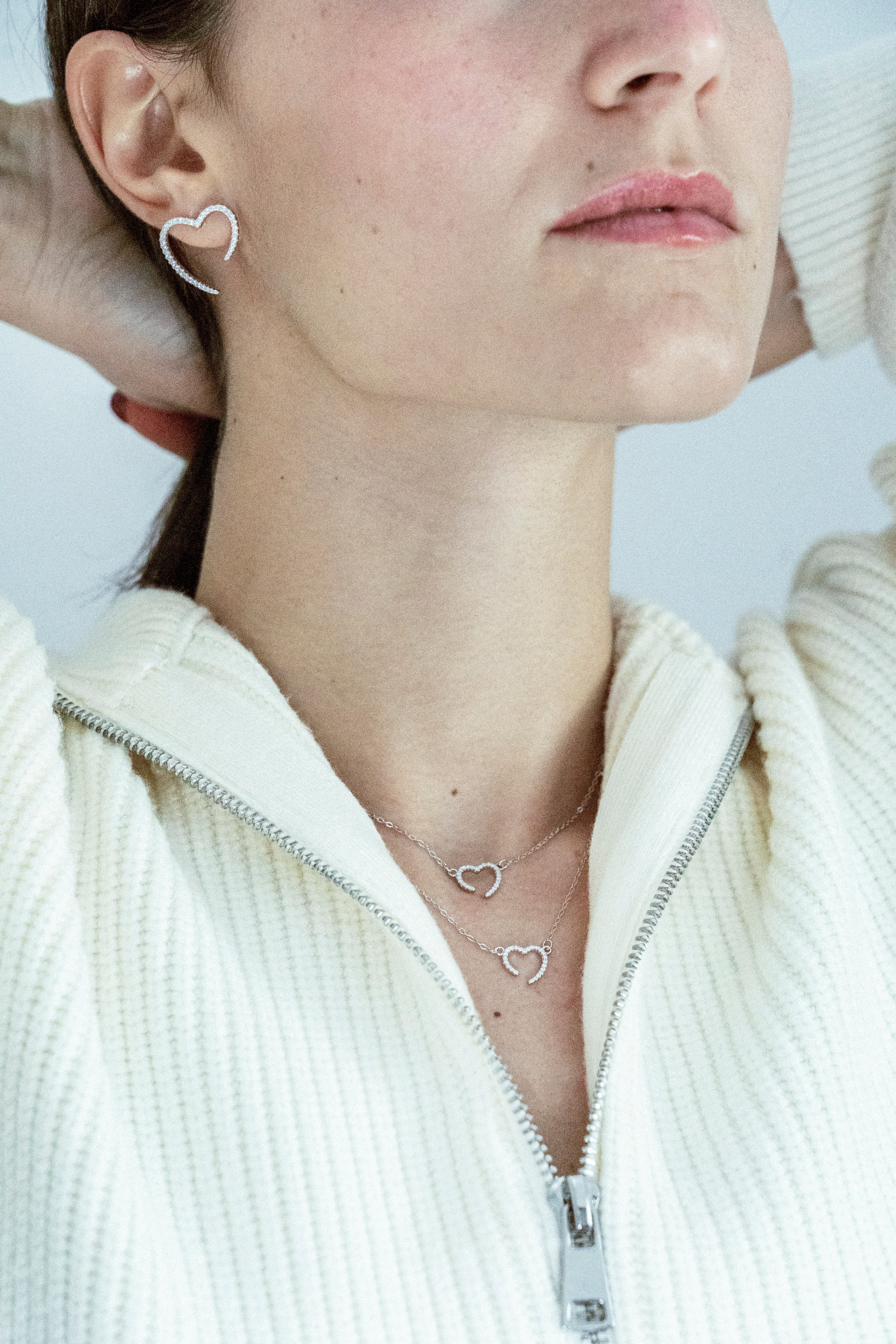 Collana Single Heart (argento rosè)
