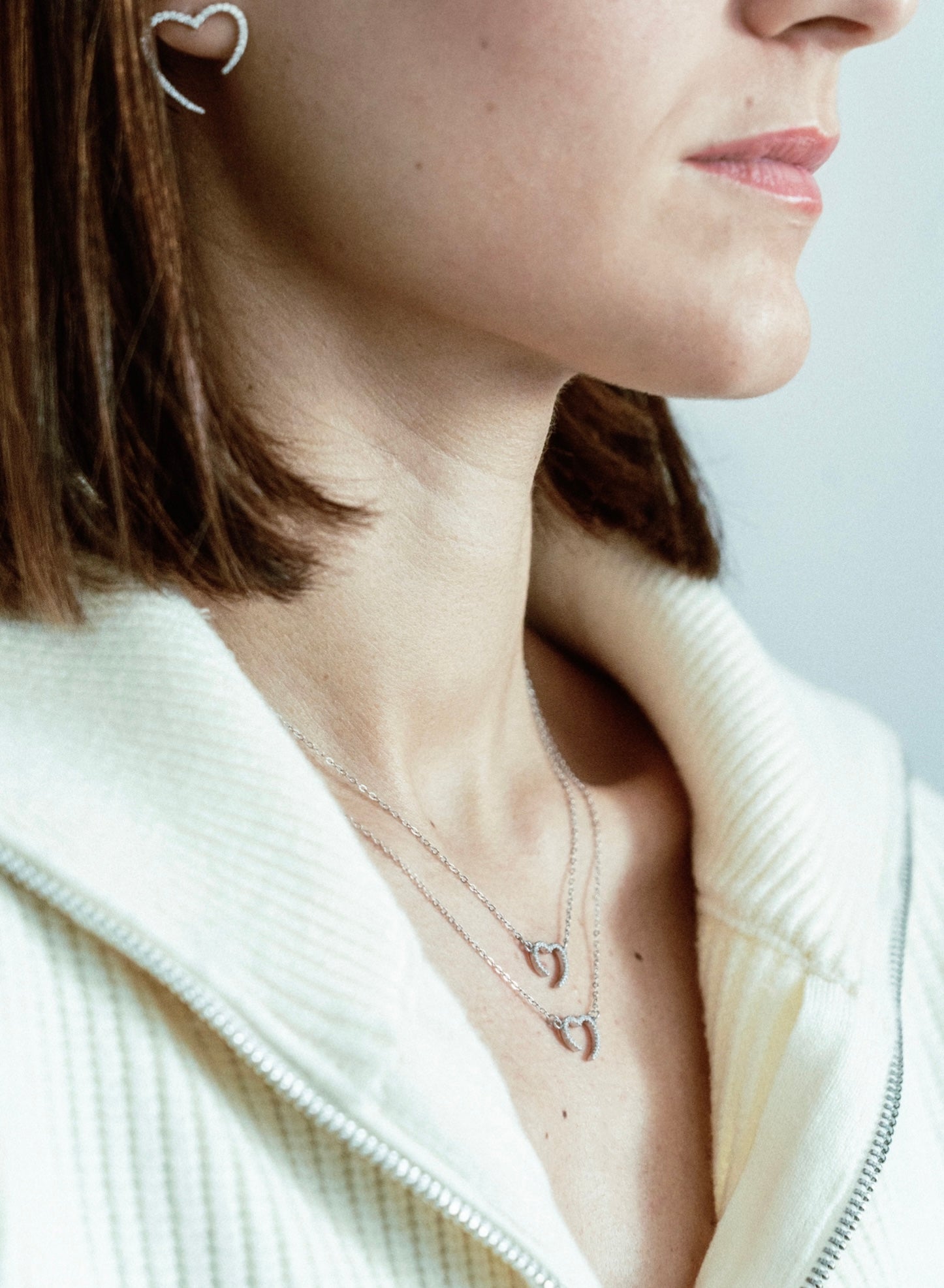 Collana Single Heart (argento bianco)