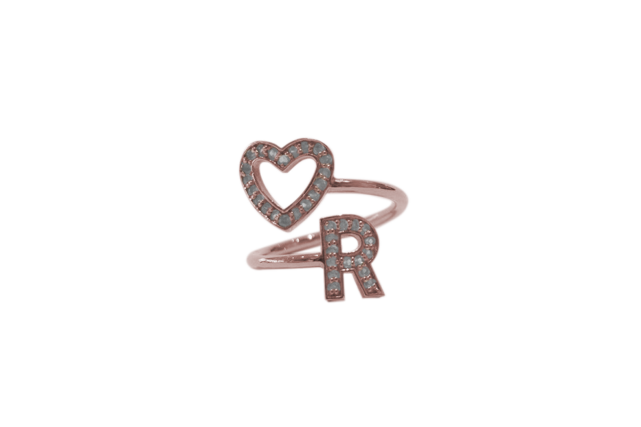 Anello Open Heart Silver 1R WHITE R