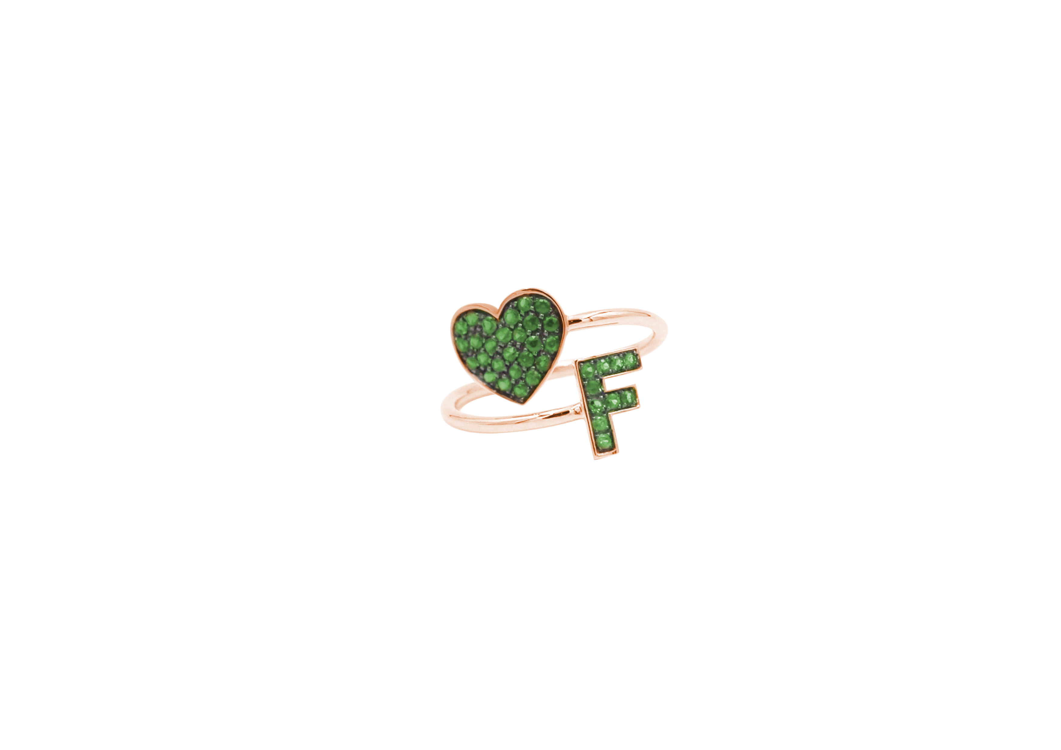 Anello Yourself Collection Silver 1R GREEN F