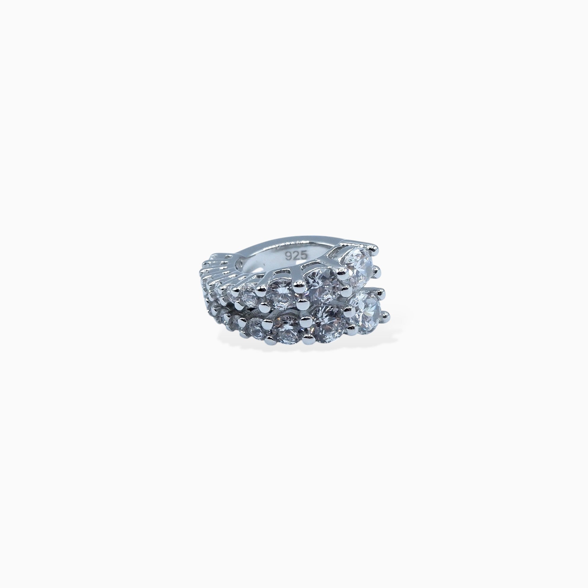 Earcuff sparkling (argento bianco)