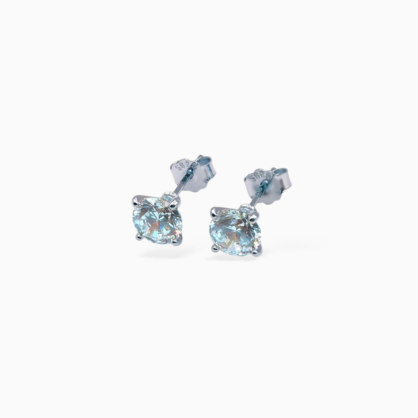 Orecchini punto luce 2 ct (argento bianco)