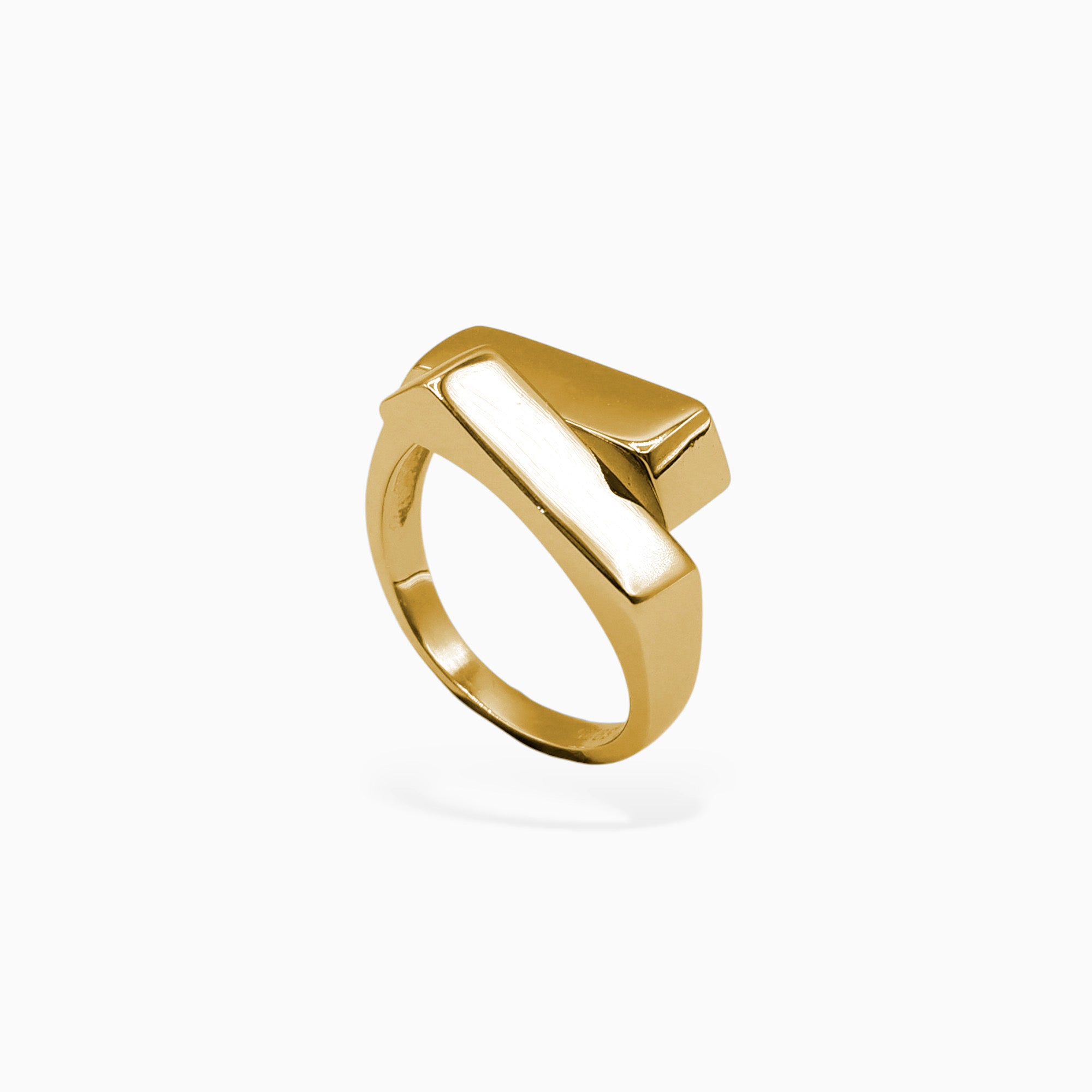 Cube ring (argento giallo)