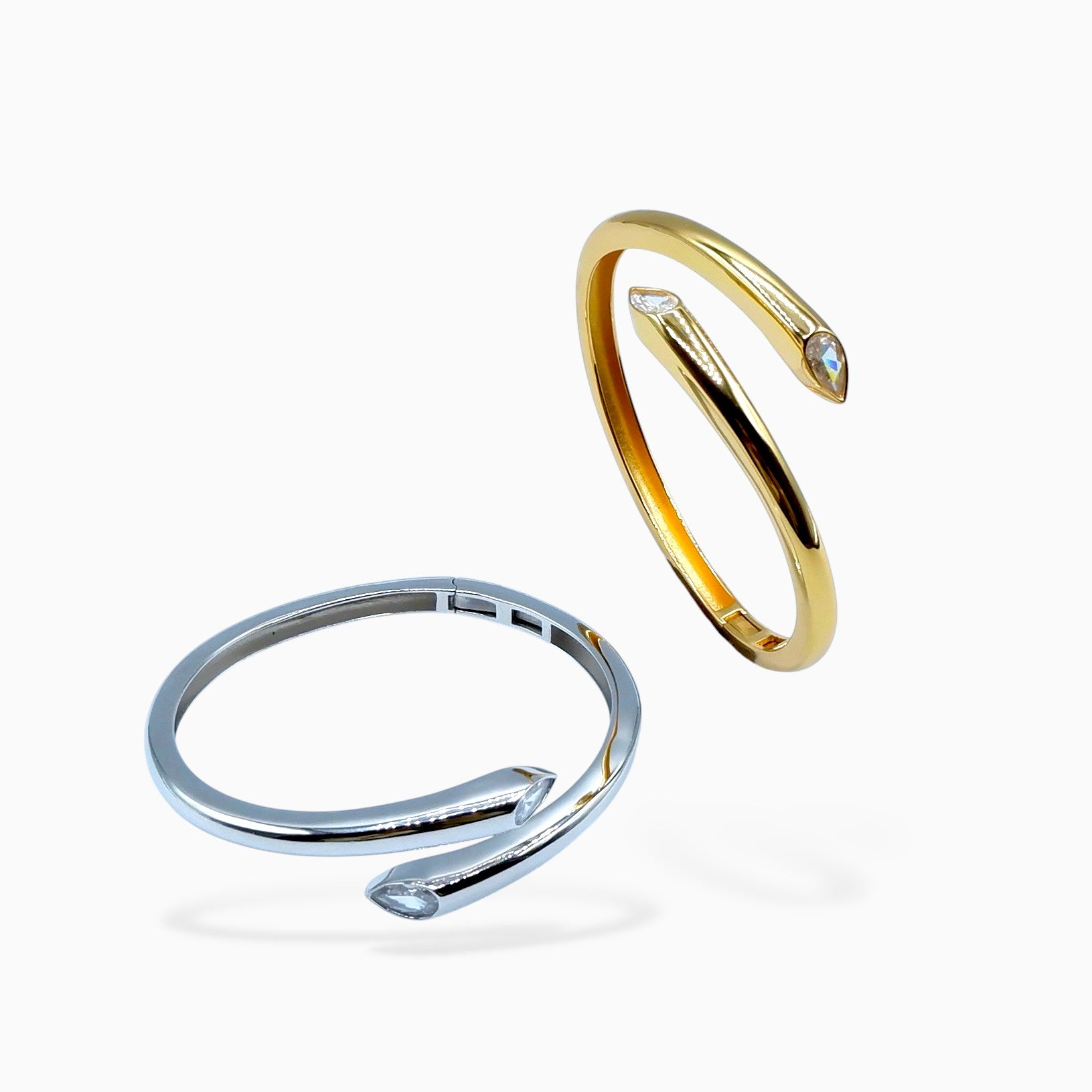 Bracciale rigido bold (argento giallo)