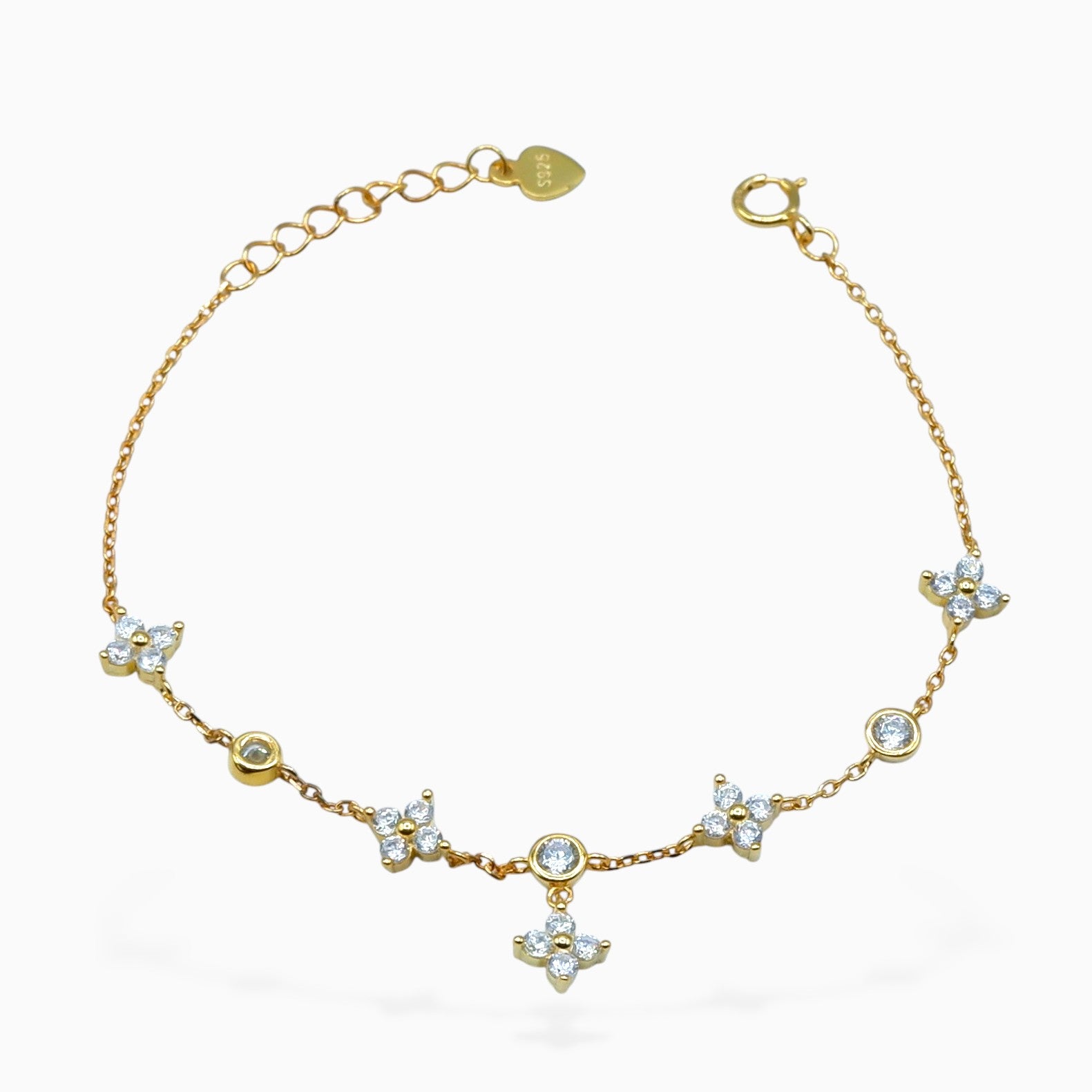 Bracciale margherita (argento giallo)