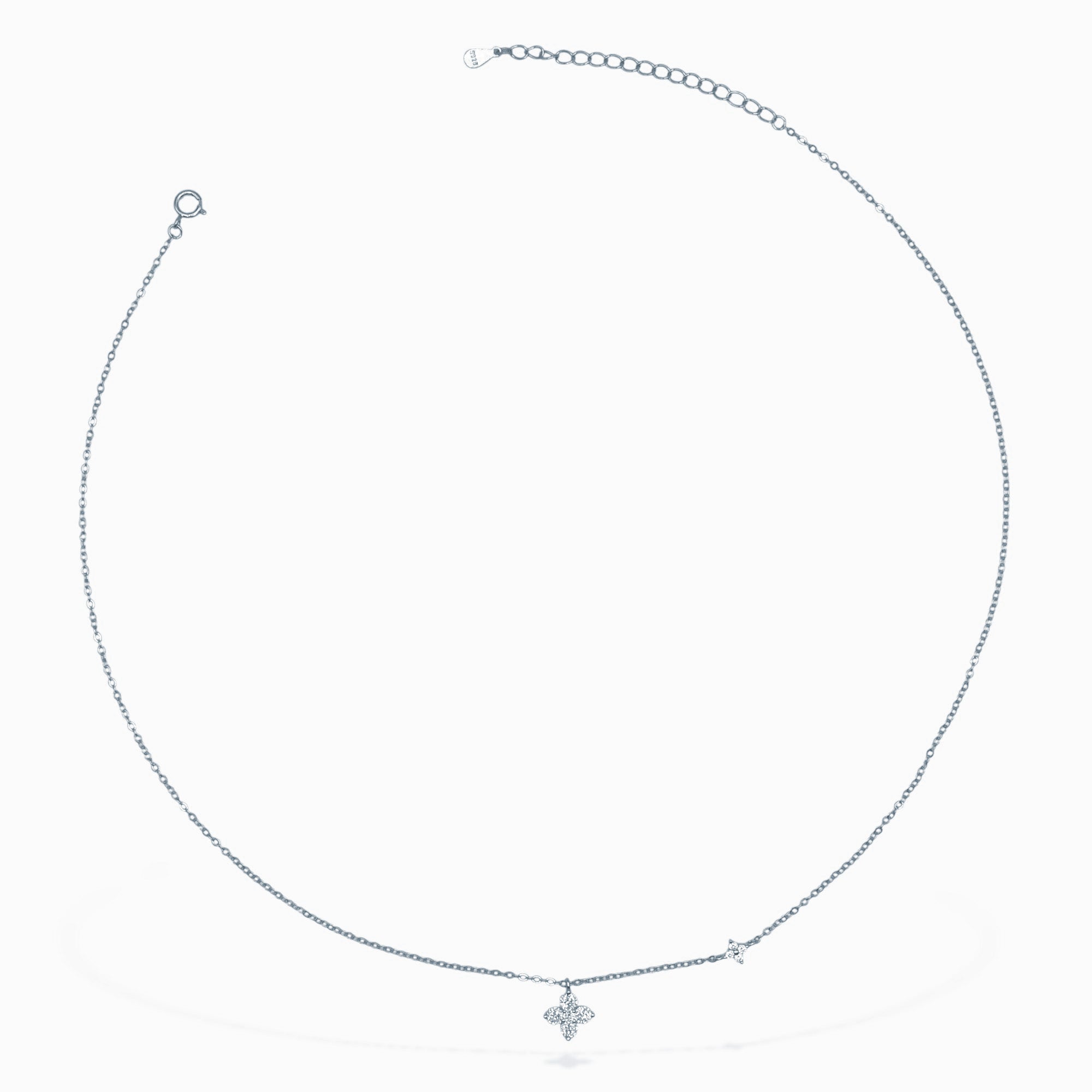 Collana margherita (argento bianco)