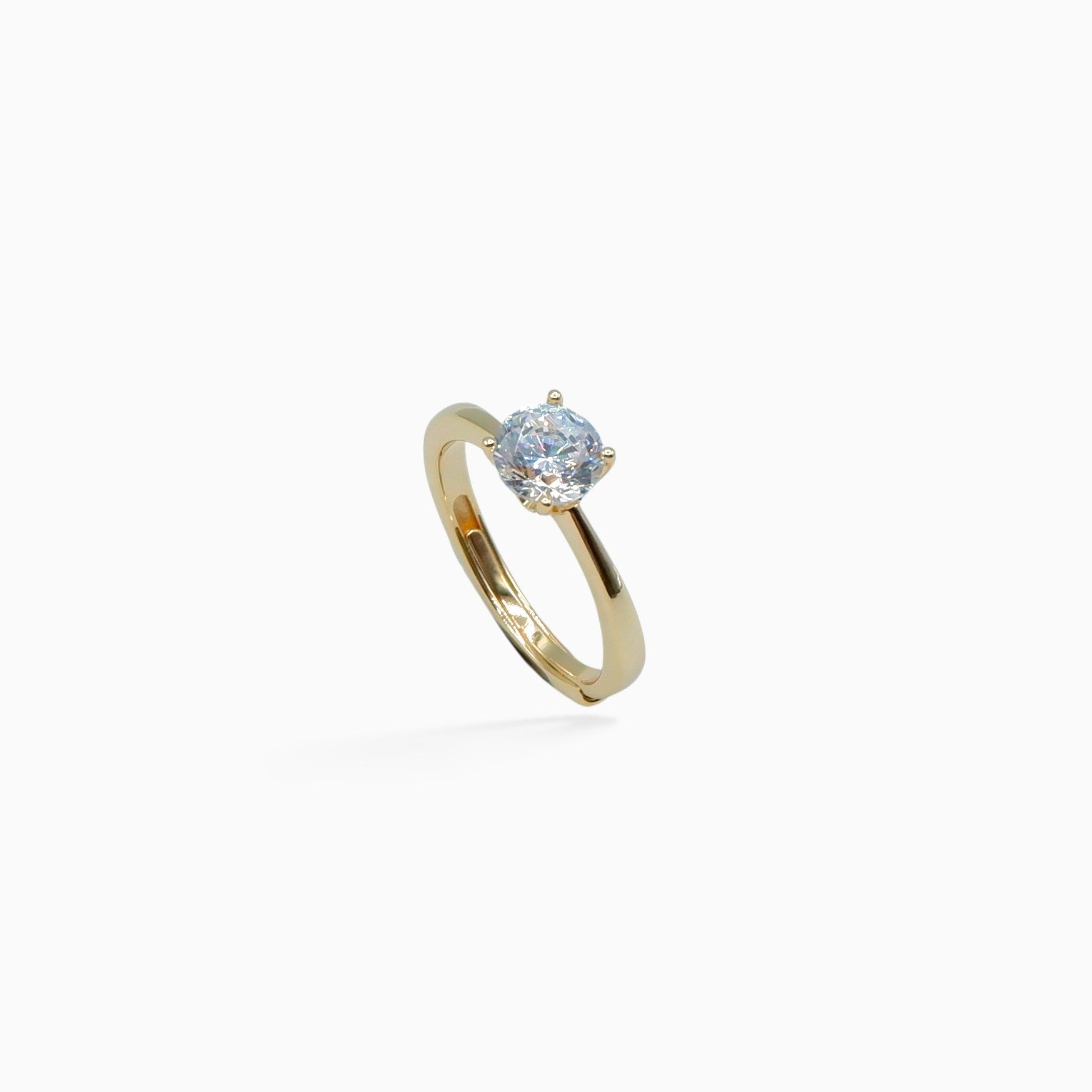 Solitario 1 ct (argento giallo)