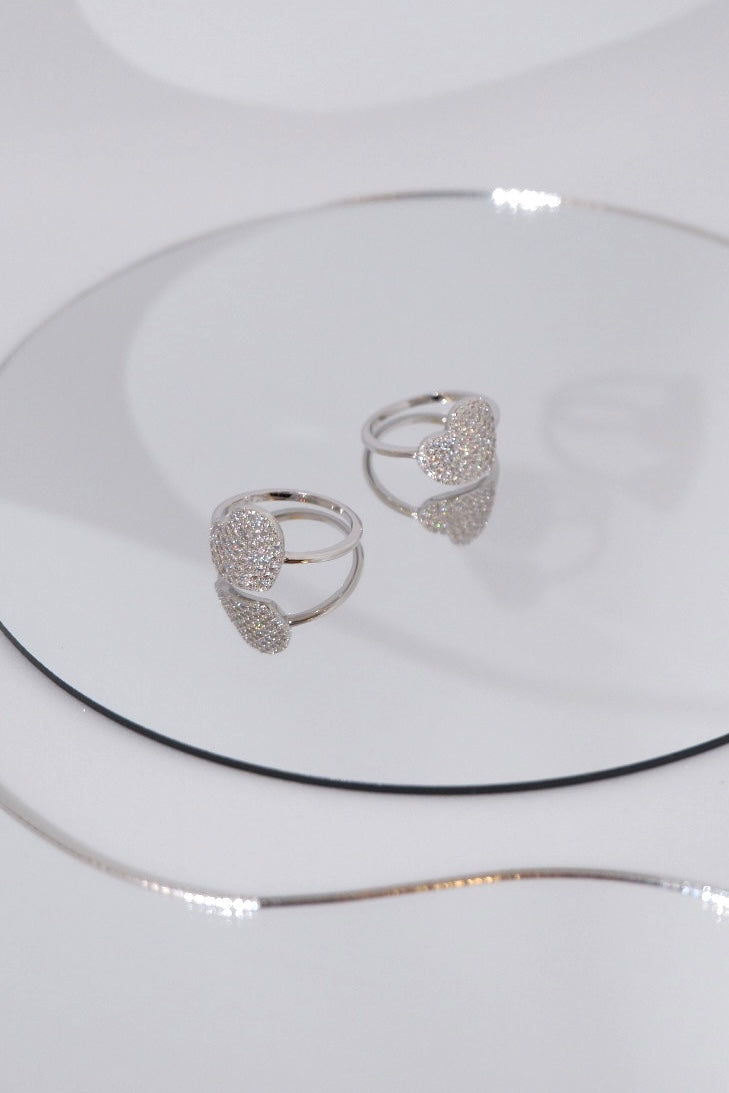 Heart ring (argento bianco)
