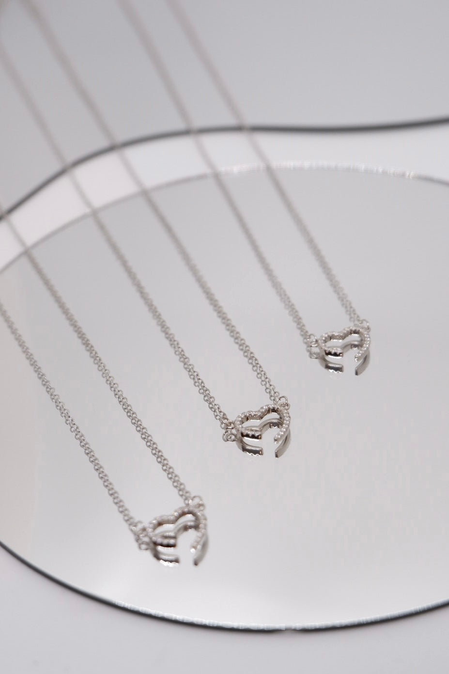 Collana Single Heart (argento bianco)